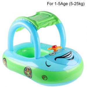 Bou&eacute;e Voiture B&eacute;b&eacute; 4-6 Ans &ndash; Flotteur Piscine Avec Si&egrave;ge, Jouet De Plage &Eacute;t&eacute; Pour Enfants, Anneau Gonflable S&eacute;curis&eacute; - Neuf