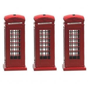 Cabine téléphonique Tirelire Tirelire Souvenir Grand Cadeau 15cm - Neuf