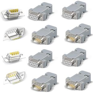 Adaptateur DB9 femelle 9 broches-Plug parallèle série D-Sub mâle/femelle-Connecteur de boîtier en plastique-4 jeux-Mâle et femelle - Neuf