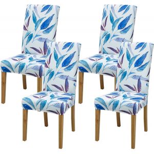 Housse De Chaise,Housse De Chaise Salle À Manger Extensible 4 Pièces,Amovible Lavable Décoration Housse Pour Chaise Chaises Protecteur Pour Maison,Cuisine,Mariage,Hôtel,Restaurant,Banquet.[T88] - Neuf