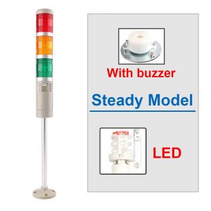 Dc 12 V 24 V 110 V 220 V Tour Industrielle Signal D'avertissement Flash Lumière Lgp-505 Indicateur Lampe Constante Led Avec Couleurs De Sonnerie - Type Steady And Sound 3-Dc 24v #A - Neuf