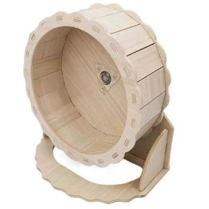 Roue De Hamster En Bois Hamster Jouets D'exercice Soucoupe Silencieuse Pour Les Activités D'escalade Habi Naturel - Neuf