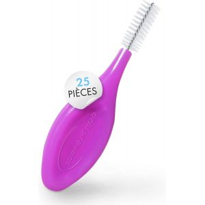 Smart Grip Organic Plastic Interdental Brush Heads-Iso 7 Size (Purple)-1.3mm Diameter,25 Pack - Neuf