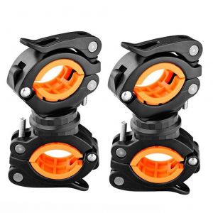Lot De 2 Supports De Lampe De Poche Rotatifs A 360¡Ã Pour Velo - Neuf