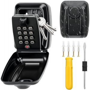 CHECARZHN--NO1-Boîte À Clés Sécurisée Murale Boite A Clefs Secur e Exterieur, Boite A Clé Étanche Avec Code À 12 Chiffres, Grande, Étanche, Antirouille, Ultra-Robuste Pour La Maison, Le Garage, Le Bu - Neuf