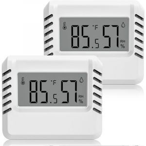 Termómetro Higrómetro Digital, 2 Mini Termómetros De Interior, Pantalla Lcd Grande, Portátil, Registro De Valores Mínimos Y Máximos, Para El Hogar, Terrario, Habitación De Bebé, Incubadora Y Sótano. - Neuf
