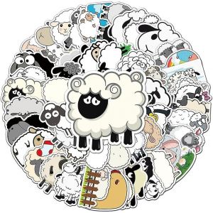 Autocollants De Mouton Mignons Pour Adolescents Garçons Filles Enfants ,Autocollants En Vinyle Imperméables De Dessin Animé Pour Flacons D'eau - Neuf