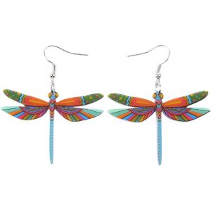 Kal-Cute Libellule Boucles D'oreilles Pendantes Acrylique Insecte Libellule Bijoux Cadeaux Pour Femme - Neuf
