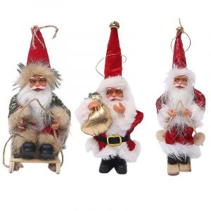 Ensemble De 3pcs Père Noël Poupées Décoration De Noël Ornements Créatifs De Poupée De Noël,19cm,20cm,24 - Neuf