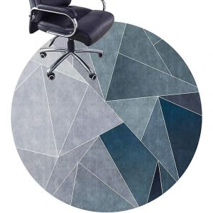 Tapis De Chaise De Bureau Anti-Bruit, Tapis Rond Versailles, Antidérapant Et Sans Lavage, Tapis De Protection De Sol Pour La Maison Et Le Bureau (Couleur : Bleu, Taille : 100 Cm/39 Pouces) - Neuf
