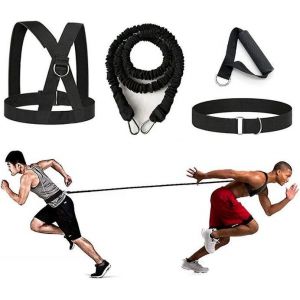 Ensemble D'entraînement De Résistance Élastique Réglable Bran 4 Pièces : Harnais, Ceinture Et Bandes Pour L'agilité, La Force Et Des Entraînements Polyvalents - Neuf