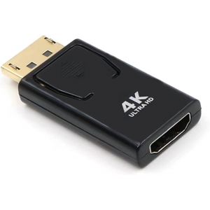 Displayport Vers Hdmi Adaptateur, Adaptateur Compatible Avec Ordinateur De Bureau/Pc De Bureau/Pc/Moniteur/Hdtv, Adapt&eacute; Aux &Eacute;quipements Displayport Et Hdmi Connexion&iquest;[Z3620] - Neuf