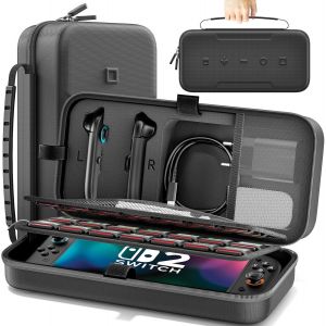 &Eacute;tui de Protection Rigide pour Nintendo Switch 2 2025,Coque de Transport Compatible avec Switch 2 & Switch 1,Housse de Rangement Grande Capacit&eacute; pour la Console Nintendo Switch et Ses Accessoires - Neuf
