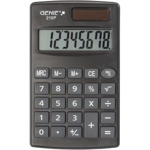 Calculatrice 215 Chiffres P8 - Double Alimentation (Solaire Et Pile) - Design Compact - Gris[Z460] - Neuf