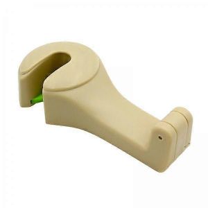 4x2 En 1 Voiture Appui-Tête Crochet Caché Gadget Téléphone Support Clips Pour Sac À Main Sac À Main Beige - Neuf