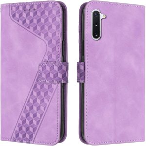 SJZG-Coque Pour Samsung Galaxy Note 10, Etui Protection Housse Premium En Cuir Pu Portefeuille &Eacute;tui T&eacute;l&eacute;phone [Fermoir Magn&eacute;tique] [Fentes Pour Cartes] Flip Case Pour Galaxy Note 10&iquest;Pourpre - Neuf