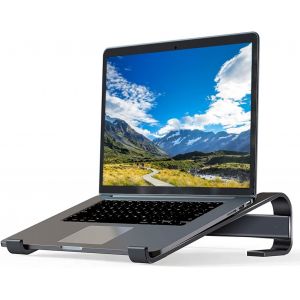 acdsgd-Support Ordinateur Portable, Support PC Portable en Aluminium Ventil&eacute; Ergonomique L&eacute;ger Compatible avec MacBook Air Pro, PC, iPad, Notebook, Tablette, Dell, XPS, HP 10-15.6 Pouce (Noir) - Neuf