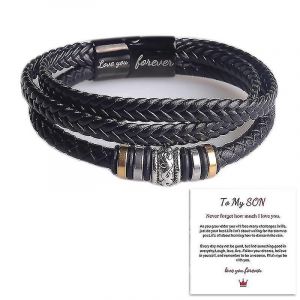 Mode Hommes Bracelet Réglable Bracelet Amour Pour Toujours À Mon Fils Cadeaux - Neuf