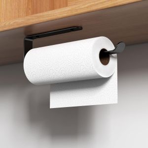 Eryi-Porte Sopalin, Porte-Serviettes En Papier Murale Salle De Cuisine, Support Auto-Adhésifen Aluminium Pas De Perçage, Convient Pour Salle De Bain (Noir) - Neuf