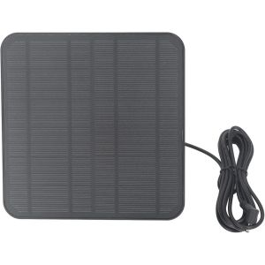 Chargeur De Panneau Solaire 12 W Pour Cam&eacute;ra Annulaire, Panneau Solaire Mural R&eacute;glable &Eacute;tanche Ip65 Avec Support Rotatif &Agrave; 360 &deg;, C&acirc;ble De 9,8 Pieds, Pour Cam&eacute;ra De Projecteur - Neuf