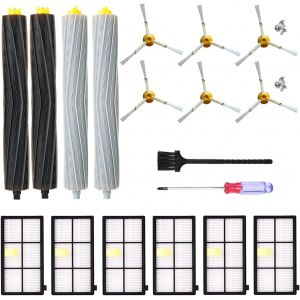 Kit de pièces détachées pour Robot aspirateur Roomba série 800 et 900-Roomba 850,860,870,880,890,960,980... (Tous Les modèles)-Brosses latérales,filtres,Pack Rouleau d'extraction - Neuf