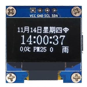 ESP8266 module d'horloge WiFi 0,96 pouce OLED écran LCD affichage ESP-12F bricolage prévisions météo IIC I2C en - Neuf