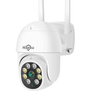 CHECARZHN--NO1-5Mp Caméra De Surveillance Wifi Extérieure, Ptz Caméra Ip Vision Nocturne Couleur, Détection Humaine, Suivi Automatique 355° 90°, Audio Bidirectionnel, Compatible Alexa Carte Sd Étanche Ip66 - Neuf