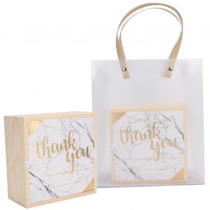 Lot De 2 Boites Cadeaux En Bois Pour Mariage, Emballage De Bonbons Exquis En Pvc, Accessoire De Fete D'anniversaire #1 - Neuf
