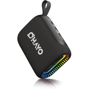Enceinte Bluetooth Mini Avec Éclairage Rgb Bluetooth 5.3, Haut-Parleur Extérieur Étanche Ipx7 Autonomie 24H, Pour Iphone, Fêtes, Extérieur, Noir - Neuf