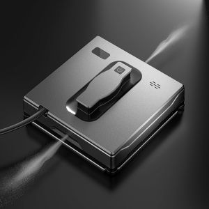 NouvelHorizonstore-Robot Nettoyeur de Vitres Intelligent &agrave; Double Spray avec 3 Modes de Chemin (Z/N, Z, N), Robot Laveur de Vitre Automatique avec T&eacute;l&eacute;commande et Contr&ocirc;le Par Application, Gris - Neuf