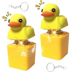 RVKAL-Quacking Duck Fidg 2 Pièces,Clavier De Canard,Fidget Toys Anti Stress,Porte-Clés Canard Avec Lumière Et Son,Réduire Le Stress Et L'Anxiété,Décorer Le Clavier Et Apporter Du Plaisir - Neuf