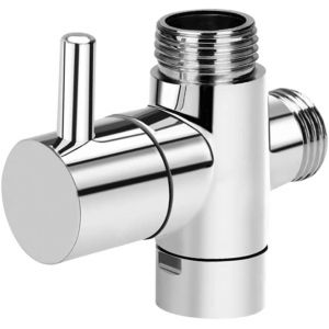 CMWX-Vanne d'inverseur de douche de rechange, adaptateur en T &agrave; 3 voies pour bras de pommeau de douche, inverseur rond G3/4 femelle x sortie G1/2 et G3/4 - Neuf