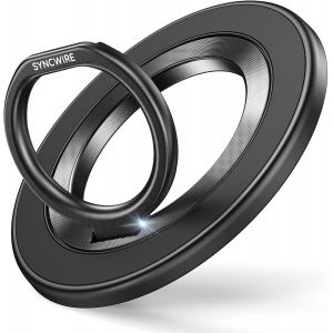 SJZG-Anneau De Support Magn&eacute;tique Pour T&eacute;l&eacute;phone Portable Magsafe, Anneau De Support Pour T&eacute;l&eacute;phone Avec B&eacute;quille Magn&eacute;tique Double Face Compatible Avec Iphone 16 Pro Max 15 14 13 12, Android - Neuf