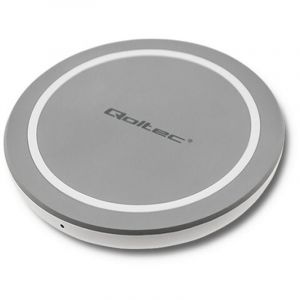 Chargeur Inductif Sans Fil Qoltec Ring Qualcomm Quickcharge 3.0 10 W Gris - Neuf