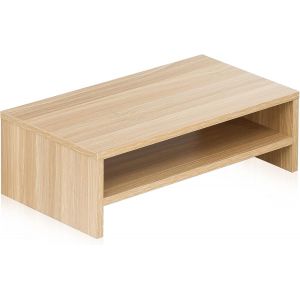 SUBZONAL-R&eacute;hausseur d'&Eacute;cran en Bois,Support de Moniteur,Support d'Ordinateur Portable,PC,TV,pour Le Bureau et la Maison,42,5x23,5x14cm,Couleur Ch&ecirc;ne - Neuf