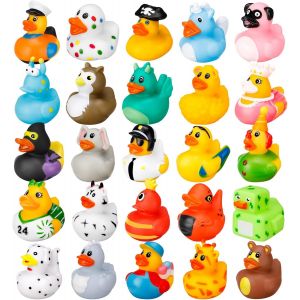 KALANKA-25pcs Canard en Plastique Caoutchouc Petit Canard Mini Canard de Bain Mignons Colorés Jouet de Bain Canard Flotteur Canard de Bain Bébé pour Baby Shower Fête d'anniversaire Fête - Neuf
