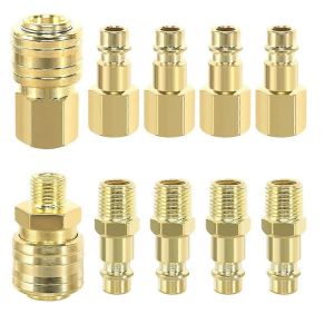 10Pcs Accouplement d'air comprimé 1/4in Accouplement rapide Accouplements d'air comprimé Tuyau d'air comprimé Coup - Neuf