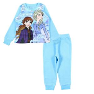 Pyjama Polaire Fille La Reine Des Neiges Bleu Ciel 2-8 Ans (Taille 2 Ans,Couleur Bleu) - Neuf