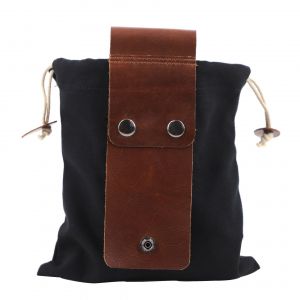 Sac de recherche de nourriture (cuir véritable [noir]) Sac d'aventure pliable en toile cirée - Neuf