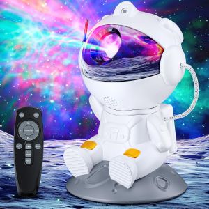 Astronaute Projecteur Ciel Etoile Galaxie Veilleuse Enfant Chambre Galaxy 8 Nébuleuse 2 Étoile 2 Minuteries Luminosité Et Vitesse Réglable Télécommande Intelligente Rotative À 360° Pour Fête - Neuf