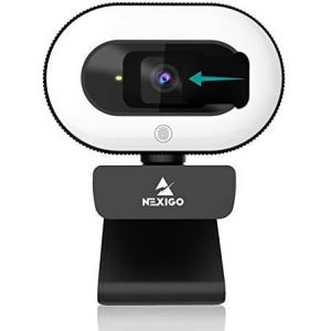 StreamCam N930E, 1080P Webcam avec Anneau Lumineux et Couvercle de Privacité, Autofocus, Plug & Play, Caméra Web pour L'apprentissage en Ligne, Réunion Skype de Zoom Teams, Mac - Neuf
