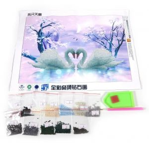 5d Bricolage Strass Peinture Mosa&iuml;que Diamant Broderie Cygne Motif D&eacute;coration De La Maison - Neuf