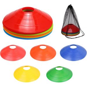 Acdsgd-Plots De Marquage Pour Football C&ocirc;ne, Plots Entrainement, 20 Pi&egrave;ces Plots Sport, C&ocirc;nes De Marquage, Cones De Sport, Avec Sac En Filet, Pour L'entra&icirc;nement Au Football, Materiel Entrainement Football - Neuf