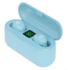 Mini Ear Buds Mic Écouteurs sans fil intra-auriculaires pour le cyclisme Bleu clair - Neuf