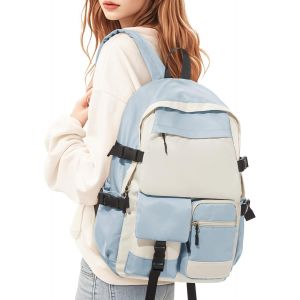 ChenQuanSarl-Sac À Dos Scolaire Fille Collège Ado Sac A Dos Ecole Imperméable Cartable Fille Adolescent Sacs D'École Casual Daypacks Sacs Universitaire Femme Léger Backpack Women Work Travel Bookbag - Neuf