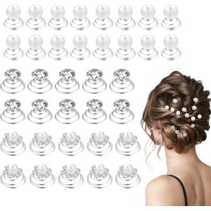 Meimie-Lot De 60 Spirales En Strass En Forme De Fleur Pour Mariage, Bal De Fin D'année, Mariage, Fête Et Occasion Spéciale - Neuf