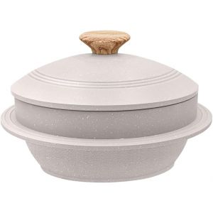 Faitout Induction Avec Couvercle, 20 Cm Bol En Pierre Cor&eacute;enne En Fonte D'aluminium, Per Bibimbap Soupe Dolsot - Blanc - Neuf