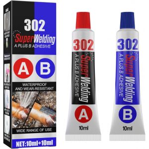 CHECARZHN--NO1-Colle Metal Pâte De Réparation En Métal, Colle Puissante Pour Métal Colle Métal Extra Forte Metal Mending Agent Ab Glue Soudure Magique Colle Colle Metal Extra Forte, 10Ml+10Ml - Neuf