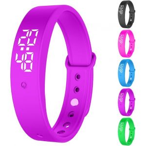 ERYI-Bracelet Avec Réveil Vibrant, Alarme Vibrante Silencieuse Avec Minuterie Et 10 Alarmes Quotidiennes, Rappel De Boisson, Alarme Médicamenteuse, Réveil - Neuf