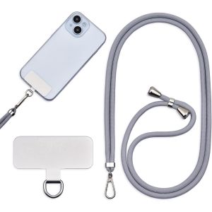 MDY-Chaîne universelle pour téléphone portable, à suspendre autour du cou ou en diagonale, avec un patch en métal et une corde réglable et détachable. - Neuf